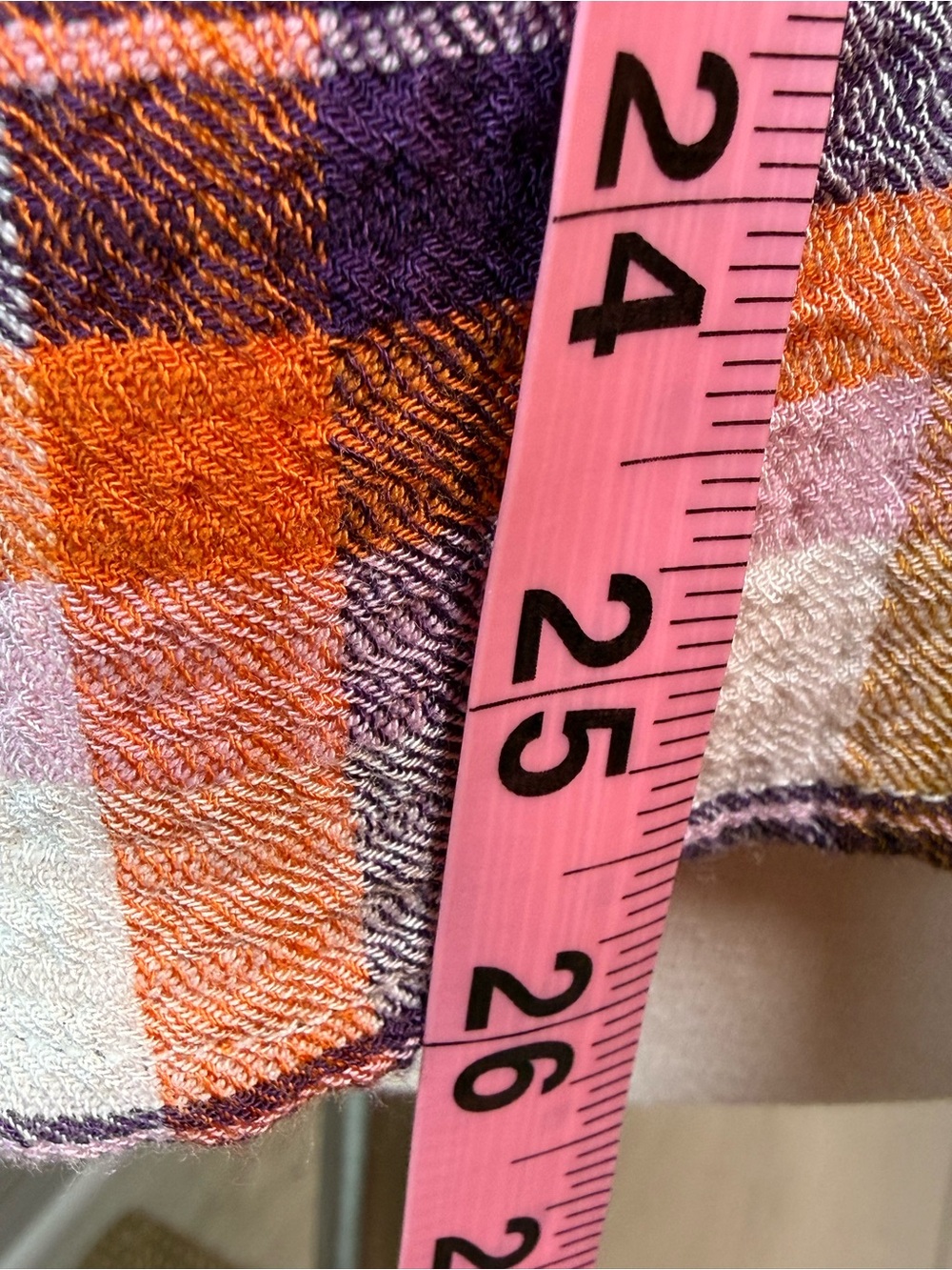 Pilcro Plaid Ruffle Button Front Blouse Small Boho Cottagecore Fall Top - Picture 5 of 12